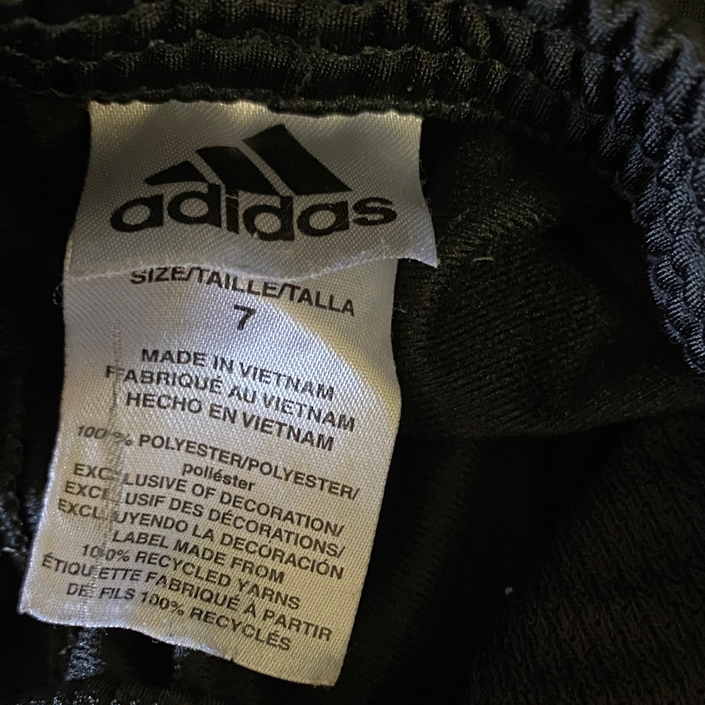 Adidas • Kids • Black Joggers with White Stripes - Picture 2 of 3